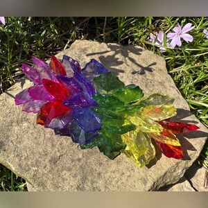 1990's Rainbow Bright Crystal Lucite French Barrette